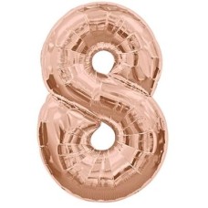 Number 8 Rose Gold Megaloon (86cm)